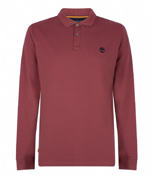 Timberland  Long Sleeve MR Polo Slim Oxblood Red